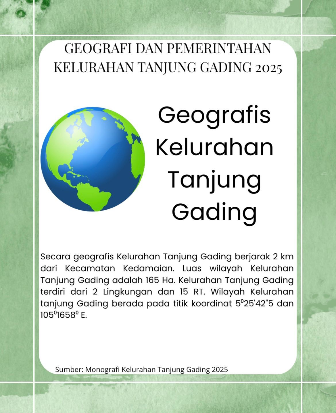 Geografis dan Pemerintahan Kelurahan Tanjung Gading